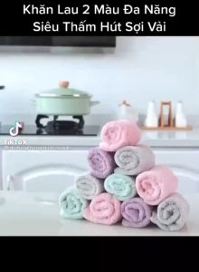 Khăn lau đa năng nhà bếp thấm hút tốt vải len mềm mịn Trùm Sỉ Gia Thành