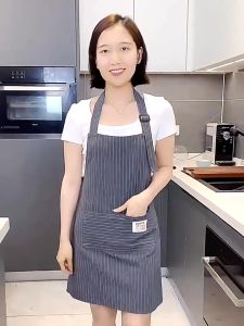 ผ้ากันเปื้อนครัว สต็อก ส่งจากกทม พร้อมสีสไตล์เชือกแขวนคอคอผ้าฝ้ายแท้ของภาพ คู่ด้านล่าง