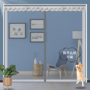 Rèm Cửa Từ Tính Phong Cách Nông Thôn Lưới Chống Muỗi Cho Phòng Ngủ Cửa Lớn Sử Dụng Đặc Biệt Không Cần Đục Lỗ Cần Thu Hút Sắt Tự Dính