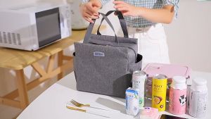 【BHQ&HOME】So Shop Bag กระเป๋าใส่กล่องข้าว กันน้ำ แบบพกพา ซิป ถุงเก็บความเย็น มัลติฟังก์ชั่น ถุงอาหารปิกนิก ความจุสูง