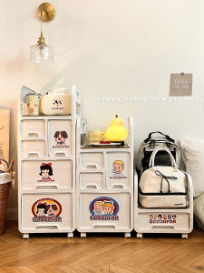 รถเข็นใส่ของขนาดใหญ่หลายชั้นสำหรับใส่หนังสือ ชั้นวางของแบบลิ้นจี่ ชั้นวางของแบบเคลื่อนที่ได้ ชั้นวางของสำหรับจัดระเบียบในชั้นเรียน