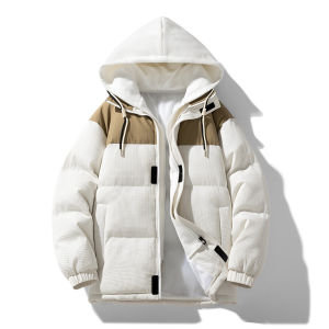 150.00kg plus Size down Cotton-Padded Coat Mens plus Size Coat Cotton-Padded Coat Winter Loose Overweight Man Thickened Hooded Cotton-Padded Jacket