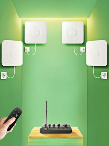 Multi-unit Wireless Sync Store-use Speaker