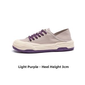 Agsdon | Breathable Thick-Sole Womens White Shoes Canvas