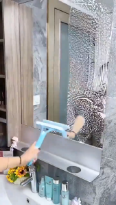 3-in-1 Silicone Window Cleaning Wiper Spray Squeegee Hand-held Glass Cleaner Window Wiper Bathroom Tiles Wall Mirror Cleaning tools