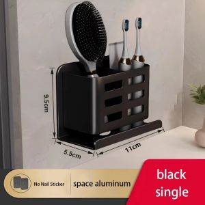 Wall Hanging Makeup Brush Razor Storage Rack Comb Rack Bathroom Toothbrush Toothpaste Storage Tube Washroom
