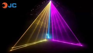 JC 500mw RGBW Beam Line Scanner Projector DJ Disco Stage Lighting Effect Dance Party Wedding Holiday Bar Club Lights/Scanning Laser Light/Four control modes