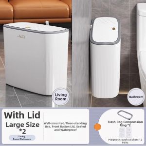 youqin | High-capacity Compact With Cover Garbage Bin