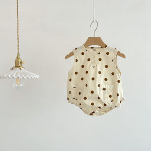 Adorable Baby Vest Bottom Cover Clothes Newborn Summer Outfit Sleeveless Bear Romper Boys Girls Plaid Onesie Cotton Blend Fabric