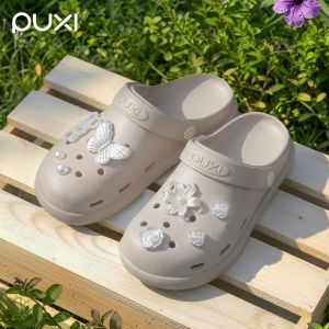 PUXI | Guốc Đế Bệt Nữ Ngoài Trời Chống Trơn Êm Chân