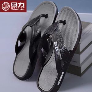 Warrior Mens Summer Indoor Outdoor Sandals Anti-Slip Odor Control Beach Shoes PVC Material Slip-On Flats Trendy Youth Footwear