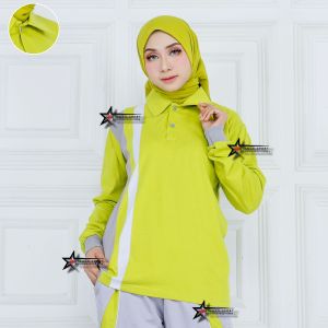 Kaos Olahraga Senam Lengan Panjang / Atasan Baju Olahraga