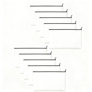 10pcs Sublimation Ready Zipper Pouches for DIY Crafts Travel Essentials Makeup and Stationery Storage