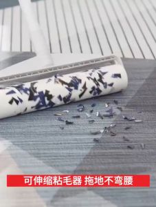 Pel Rol Pembersih Bulu Hewan Peliharaan Debu Panjang Pegangan Yang Dapat Disesuaikan 25-124cm Roller Penghilang Debu Baik Untuk Mengumpulkan Debu/Bulu Kucing Pembersih Bulu Kucing Roll Pembersih Debu Bulu