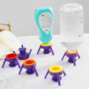 Inverted Pouring Triangle Bottle Cap for Shampoo And Bath Gel Leakproof Cup Lid Stand Chinese Brand Yixiaofan