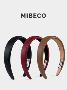 Winter Mocha Simple Retro Leather Hairband Face Slimming Headwear New 2025 Stylish Hairpin Korean Fashion PU Leather