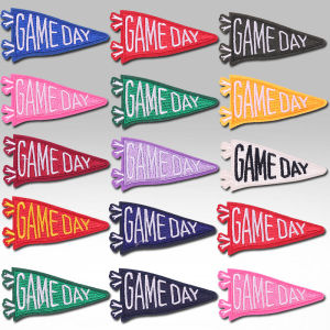 Sport Football Game Day Embroidered Patches American Football Pennant Cheerleader Iron On Patches For Clothes Game Day Patch