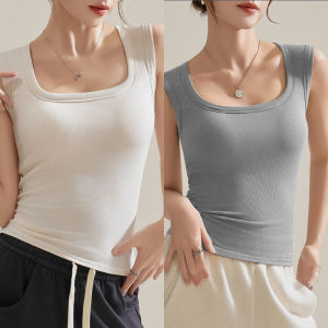 MiiOW | Cat Lady Vest Women Summer Outdoor Wear Prevent Exposure Hide Side Breast 2025 New Fashion Square Collar Strap Top Beautiful Back