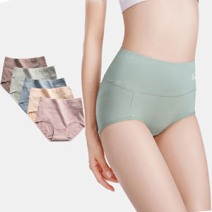 Sentexin 3/4/5 Pack High Waist Underwear Womens Cotton Breathable Panties Stretch Briefs Butt Lifter Female Lingerie M-3XL