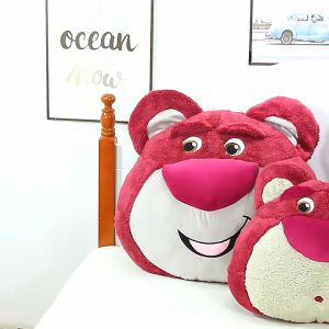 Gối Tựa Đầu Hình Gấu Lotso Trên Xe Hơi - Phụ Kiện Trang Trí Nội Thất Ô Tô