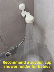 Bath Shower Head Suction Cup Holder Low for Water Bucket Pouring Water Won T Cool off No Drilling Installation Baby Bathing