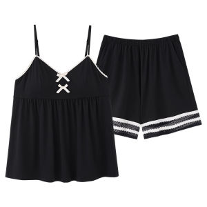 MiiOW | ชุดนอนผู้หญิงผ้าฝ้ายบางสไตล์ใหม่ฤดูร้อนปี 2025 ชุดนอนแขนกุดแบบลำลองที่สวมใส่สบายและสวมใส่ได้ทั้งในบ้านและกลางแจ้ง