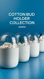 Roaming Bear - Cotton Bud Holder ทีใส่คอตตอนบัต สำลี ไม้ปั่นหู ดีไซน์ หมีขั้วโลก Qualy (ควอลี่)