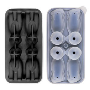 Food Grade Silicone Labrador Doggie Ice Cube Mold Baby Complementary Food Mold with Lid Soft Frozen Ice Cube Tray Kitchen Tool