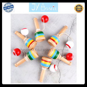 Ball for Kids Ball Toys Stacking Ball Wooden Toys Kendama Wood Game Ball for Kid Toy Mainan Bola Mainan Kanak Kanak