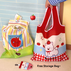 Cute Shopping Bag Large Capacity Supermarket Eco-Friendly Bag Foldable And Easy To Carry Bag Together