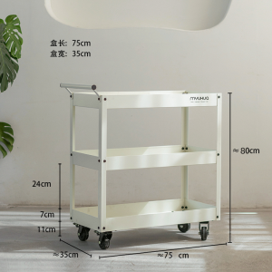 Modern Simple Style Metal Multi-layer Storage Rack Kitchen Balcony Mobile Cart Snack Sideboard Organizer Bird And Flower Home