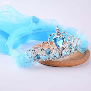Crown Headwear Children Girls Butterfly Knot Hairband Baby Birthday Infant Hair Accessories Little Girl Headband Veil