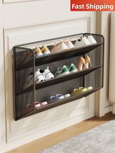 Hanging Wall Shoe Rack Multiple Storage No Drilling