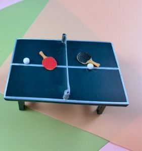 Ragdoll House Accessories Scene Model Mini Artificial Shooting Nie Props Cake Decorative Ornaments Artificial Table Tennis Table