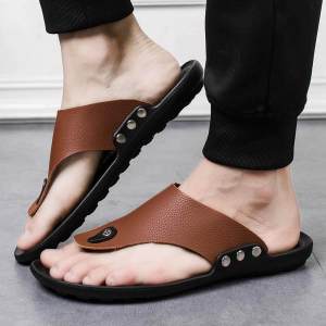 Men Summer Rome Flip Flop Beach Slipper Comfortable T-Strap Open Toe Slipper