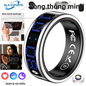Nhẫn Thông Minh Có Màn Hình Cảm Ứng Chống Nước Quản Lý Sức Khỏe Nhắc Nhở Cuộc Gọi Đến Nhiều Chế Độ Thể Thao Chức Năng Đếm Tasbih Dành Cho Nam & Nữ R11C