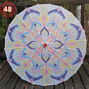 Retro Ethnic Style Mandala Vintage Oil Paper Umbrella Outdoor Performance Decorative Ceiling Lighting Photography Props