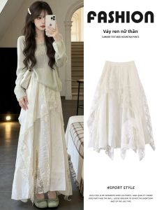YIFANSHI | Chân Váy Dạng A-Line Kết Hợp MESH ren