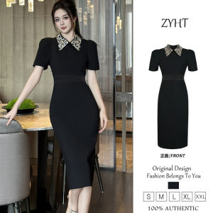 Zyht của phụ nữ ăn mặc Đầm đen hip-Gói váy dệt Váy Đầm Công Sở lxury VÁY ĐẦM CƯỚI tham dự trang phục váy dự tiệc Váy dạ hội 65348