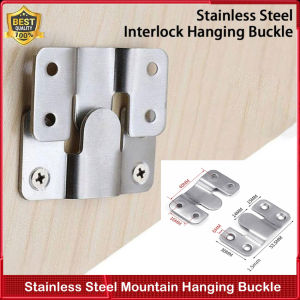 Interlock Hanging Buckle Flush Mount Bracket Furniture Connector Wall Picture Frame Hanger Display Photo Frame Hooks