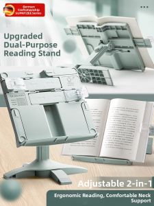 MONLEYTA | German Childrens Reading Stand Multi-Functional Adjustable Book Holder Desk Top Primary School Student Book Clip Reading Aid