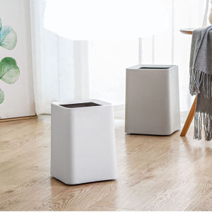Nordic Style Square Double Layer Japanese Style Trash Can for Living Room And Bedroom Cute Girl Heart Home Cleaning Tool