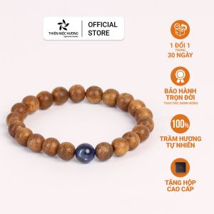 Vòng tay trầm hương tự nhiên chuỗi hạt Bảo Mệnh Trầm Thiên Mộc Hương trầm tốc Việt Nam hạnh phúc may mắn