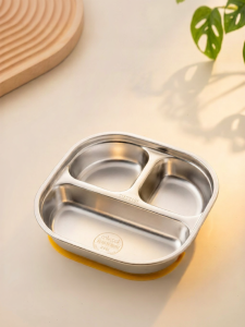 onlycook | Suction Stainless Steel Baby Feeding Tray