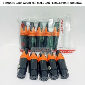 JACK AUDIO JEK CANON XLR MALE DAN XLR FEMALE 5 SET / 5 PASANG PRATT ORIGINAL KUALITAS BAGUS