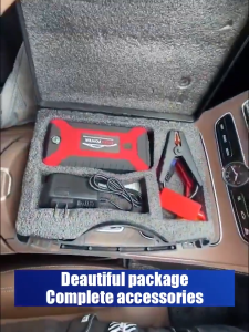 HOMEKING 99800mAh Portable Car Jump Starter with Air Pump & USB Charger - Emergency Power Bank for 12V Vehicles