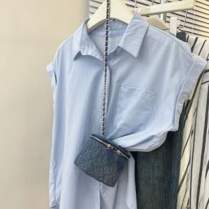 Brand Discount Short-Sleeved Shirt for Women French Style Tops Summer New Design Sense Flying Sleeve Sleeveless Loose Shirt for Women