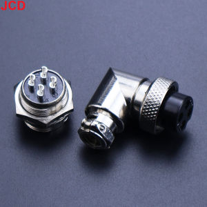 JCD | JCD 1 Set GX16 90 Degree Right Angle XLR 16mm Elbow 2/3/4/5/6/7/8/9/10/12/14/15 Pin Male and Female Aviation Plugs