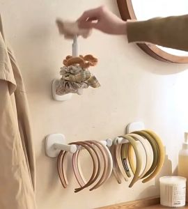 DXL Hair Tie Storage Rack Childrens Hair Accessories Multipurpose Storage Rack Punch-free Dormitory Bathroom Laundry Accessories Rack Hairpin Headband Storage Rack