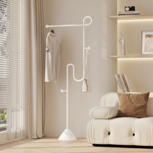 Modern Minimalist Stainless Steel Clothes Hanger Rack Cream Style Indoor Door Entrance Hall Living Room Bedroom Bag Hanging Rack